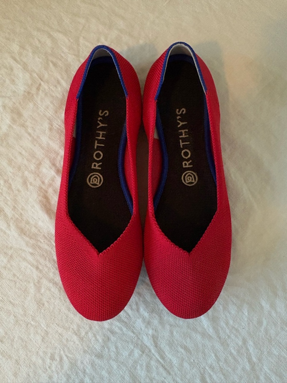Rothy's Red Knit Ballet Flats size 8 - Picture 2 of 4